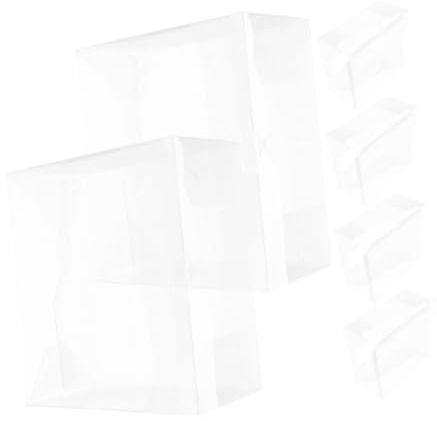 OSALADI 6 Piezas Caja de Plástico Transparente para Dulces y Galletas con Buen Sellado para Frescura y Alta para Regalos y Fiestas