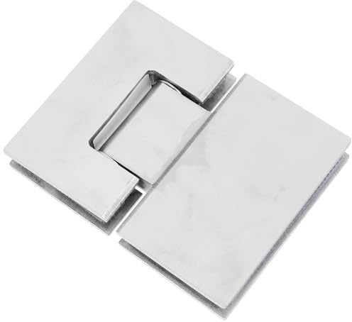 DECOMELODY Edelstahl Duschtür scharnier Gebürstet Glas klemme für Rahmenlose Duschwände Langlebig Stabiler Halt Modernes Design für Badezimmer Glasduschtüren