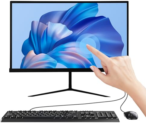 ALNERUZL Ordinateur de bureau tout-en-un, écran tactile FHD de 22 pouces N5095 Quad Core 8 Go de RAM 512 Go SSD ROM PC, connexion WiFi Bluetooth pour bureau à domicile