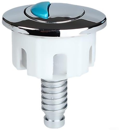 Tapa de tanque de inodoro de doble descarga ABS Interruptor de presión de cisterna Mecanismo de descarga de WC Pieza de repuesto de ahorro de agua Oro Negro (D)
