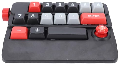 Sxhlseller Teclado Numérico Mecánico, Teclado Numérico con Cable USB Intercambiable en Caliente de 19 Teclas con Teclas Macro Programables y Control de Joystick, para PC, Computadora (Black)