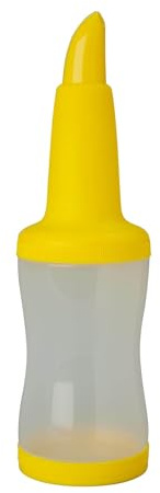 We Can Source It - 1L Pouring Bottle with Spout, Yellow - Professional Bartender Liquor & Juice Pourer – No-Drip Oil, Syrup & Sauce Bottle for Bar, Kitchen & Restaurant