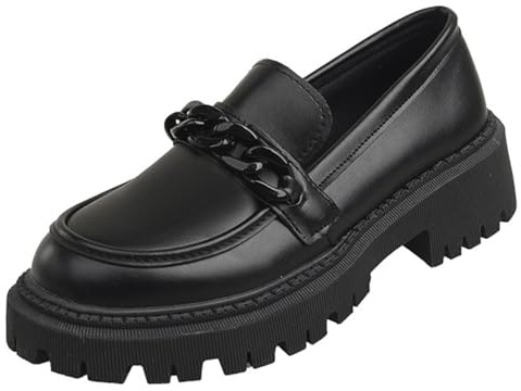 Mocasines de charol negro para mujer con lazo, cómodos, sin cordones, informales, de piel sintética, cómodos, deportivos, Negro 03, 39 EU
