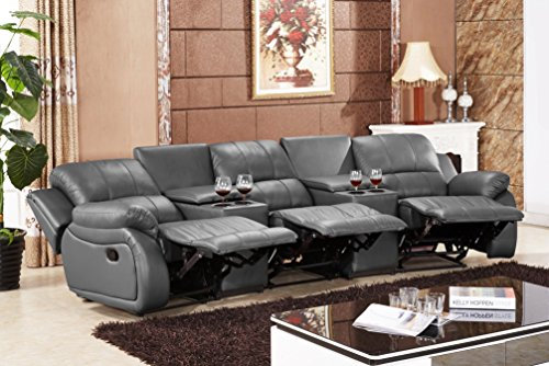 Mapo Möbel Ledersofa Kinosofa Fernsehsofa 5129-Cup-3-0326