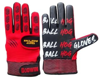 Ball Hog Gloves (Weighted Anti Grip Ball Handling X-Factor (Basketball Training Aid) (Large) 2.0