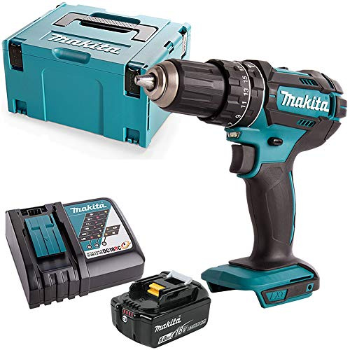 Makita DHP482 LXT 18V Combi Drill with 1 x 6.0Ah Battery, Charger, Case & Inlay