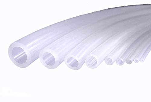Flexible Silicone Rubber Tube, 10mm ID x OD 15mm, Wall Thickness 2.5mm, Water or Air Hose Pipe 2 Meters for Pump Transfer