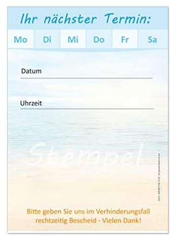 32 Terminblöcke-507 DIN A7 mit 50 Blatt, Neutrales Urlaubsmotiv für alle Bereiche geeignet