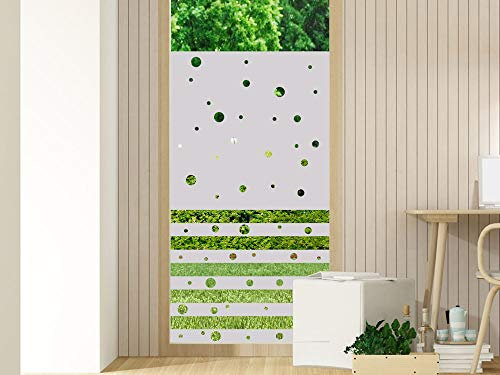 GRAZDesign Milchglasfolie - Sichtschutzfolie Fenster - Glasdekorfolie Fensterfolie Blickdicht für Badezimmer Duschkabine/Motiv: viele Kreise / 100x80cm Breite x Höhe
