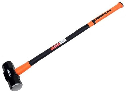 Neilsen CT1296-14lb Sledgehammer with High Grade Steel Head and 33in Fibreglass Shaft – Ideal for Heavy Duty Striking in Construction or Demolition Work