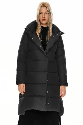 Orolay Abrigo de Invierno con Capucha Cálido y Elegante para Mujer Negro XXL