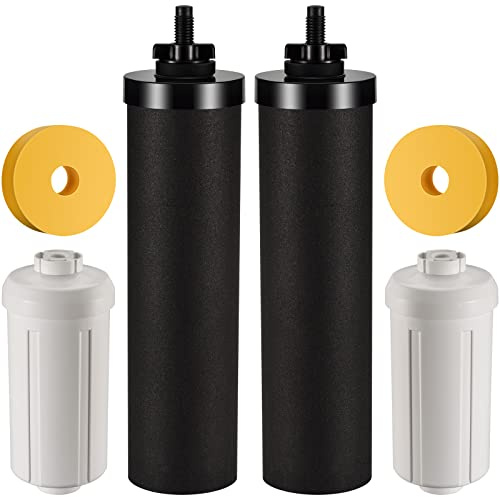 Water Filter Replacement for Berkey- Black Filters and Fluoride Filters Combo Pack Compatible with Berkey Water Filters Replacement- Pack of 4