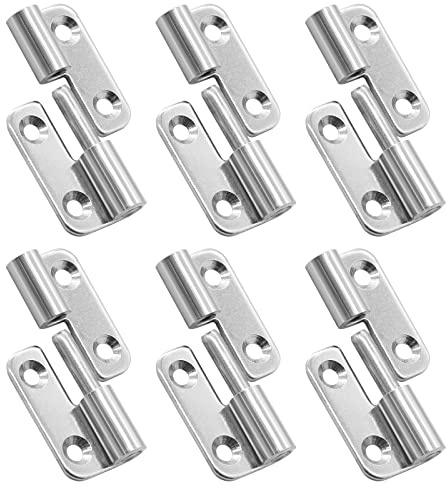 Bonsicoky 6 Pcs Stainless Steel Right Lift-Off Hinges, 1.5 Inch Detachable Slip Joint Small Flag Hinges with Screws