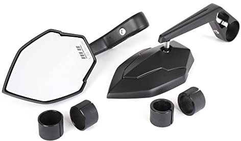 MOTO NOSTRA Lenkerendenspiegel Set 1403 Aluminium schwarz matt kompatibel für Motorrad, Roller, Scooter, Mofa, universal
