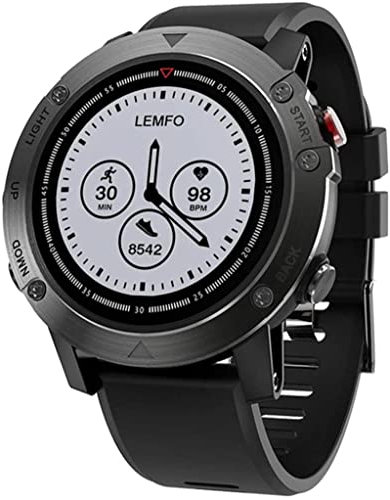 QESTO DSD Smart Watch IP68 Impermeabile Smartwatch GPS Pedometro Cardiofrequenzimetro multiplo Modalità Sport Orologio da polso Uomo (nero) (rosso) (nero)