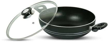 Klassic Induction Base Wok - Versatile Non-Stick deep Wok Cookware for Flawless Stir-Frying | Heat-Resistant Handle | Aluminum Construction | Easy to Clean (22cm)