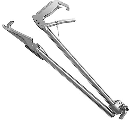 NAMOARLY Thickened Slip Clip for Fire Logs Outdoor Camping Stainless Steel Grabber Tong Snake Trap Log Grabber Tool