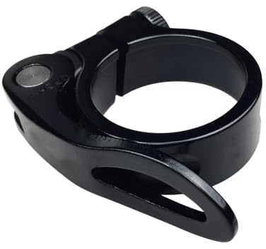 YHT Collier de tige de selle de vélo à libération rapide en alliage d'aluminium pour vélo de route, VTT, VTT (noir, 28,6 mm)