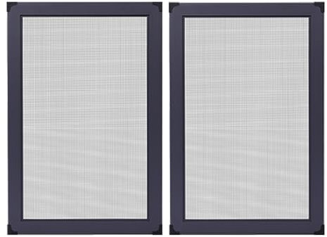 moustiquaire extensible Lot de 2 moustiquaires coulissantes horizontales argentées pour fenêtres de maison, écran de remplacement en aluminium avec maille anti-allergie, écran de fenêtre amovible(70x1