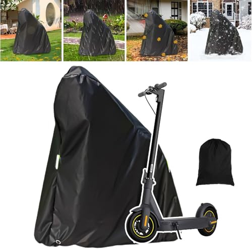 Electric Scooter Cover, Universal Scooter Cover, Waterproof Sun, Tear Proof Night Reflective and Lock-Holes&Storage Bag for With Seat or Without Foldable Kick Scooter