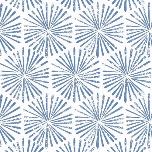 CiCiwind Papier Peint Autocollant Bleu et Blanc 44CM×10M Film Adhésif Géométrique pour Meubles Vinyle Imperméable Pour Cuisine Chambre à coucher Papier Peint Décoratif