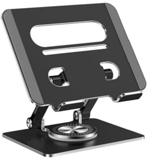 ZIDDAR Support de bureau portable pliable pour ordinateur portable, base rotative à 360 degrés pour lire et regarder des vidéos
