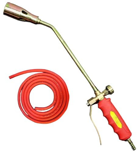 Torche anti-mauvaises herbes, torche à double interrupteur avec poignée antidérapante, torche à flamme avec tube de 47 pouces pour désherbage, brûleur à neige fondant pour torches de réservoir de