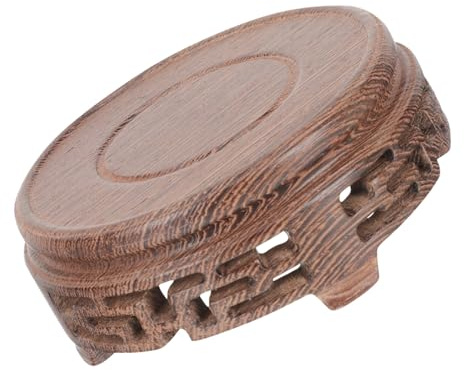 ABOOFAN Support De Théière En Bois De Grosse Taille, Socle Rond En Bois De Poutrier, Présentoir Pour Vase Et Lampe D’intérieur, Support Décoratif Polyvalent Pour Salle à Manger Ou Salon