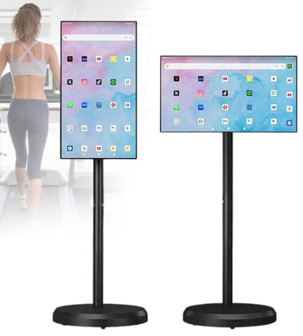 URJWAN TéLéViseur Portable Intelligent avec éCran Tactile, Grand éCran IPS Fhd Dolby Vision, Batterie IntéGréE, Support Mobile Et RéGlable, pour La Maison Et Le Bureau 21.5-8/128G