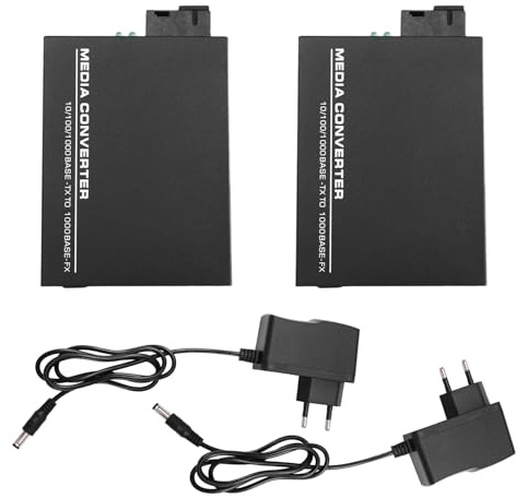 Xnuiasqe Truccolettatore A Switch Ethernet A Fibra Singola Gigabit 1 Coppia in Fibra Ottica A Rj45 Tappo UE A Fibra Ottica Singola in Fibra Ottica Singola