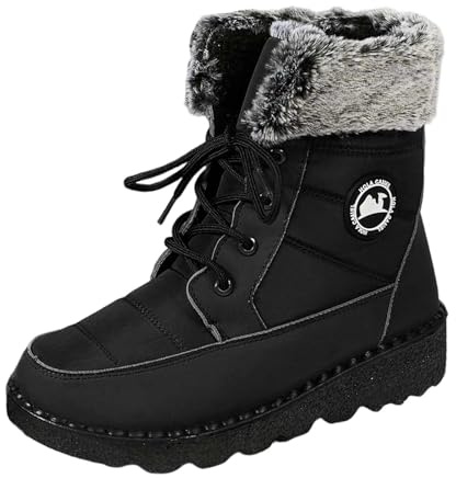 Generico Scarponi Da Neve Donna Impermeabili Invernali Calde Stivaletti Stivali Con Fodera Antiscivolo Dopo Sci Doposci Termiche Scarpe Da Neve Imbottiti Scarponi Snow Boots Per All'acqua Trekkin