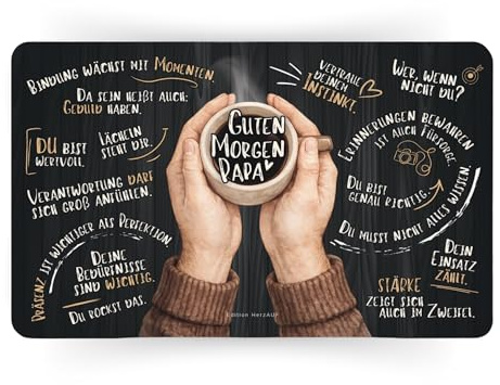 Vatertagsgeschenk für neuen Papa: Frühstücksbrettchen „Guten Morgen Papa!“, Geschenk für werdenden Vater, Geschenk für Papa zur Geburt, frischgebackener Papa - liebevoll, robust und langlebig