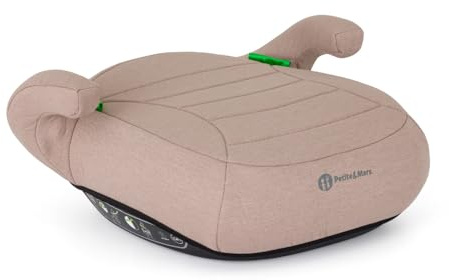 Petite&Mars ZUNO Sitzerhöhung Auto Kinder 125–150 cm (ECE R129) – Leicht & Kompakt, Ohne ISOFIX, Ergonomisch, Abnehmbare Waschbare Bezüge – 5 Farben (Braun)