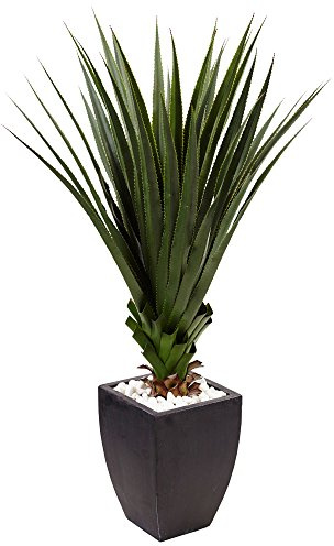 Nearly Natural 4.5’ Spiked Agave Artificial Plant in Planter, Green