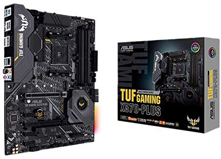 ASUS AM4 TUF Gaming X570-Plus ATX Carte mère avec PCIe 4.0, Dual M.2, 12+2 avec Dr. MOS Power Stage, HDMI, DP, SATA 6 GB/s, USB 3.2 Gen 2 et éclairage Aura Sync RGB