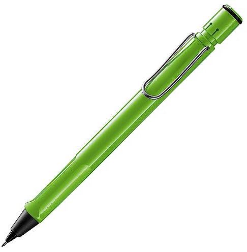 Lamy safari green Druckbleistift - klassicher Minenbleistift mit ergonomischem Griff & Gehäuse aus ASA-Kunststoff - Bleistift mit Feinstrichmine M 41 in Strichbreite 0,5 mm & Radiertip