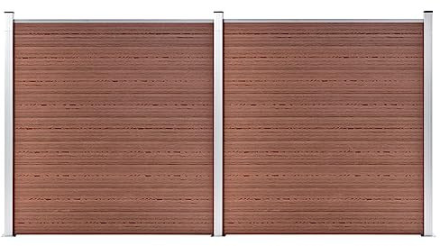 vidaXL Gartenzaun WPC 353×186 cm Braun