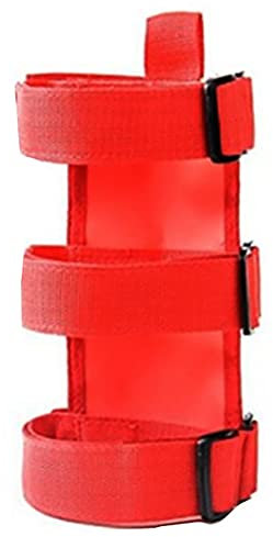 ANCLLO Supporto per estintore roll bar, regolabile, per Jeep Wrangler CJ, YJ, TJ, LJ, JK, JKU, JL, JLU (rosso)