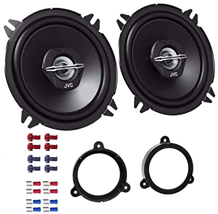 JVC CS-J520X Auto Lautsprecher Boxen 500 Watt 13 cm 2 Wege Koax passend für Renault Clio 4 ab 2012 Türen Heck