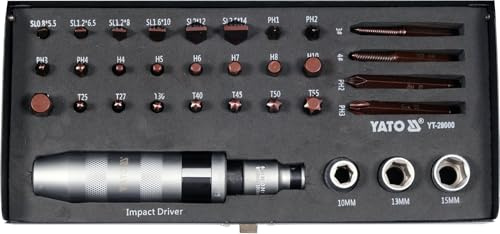 Juego de 32 destornilladores de impacto (1/2, 168 mm)