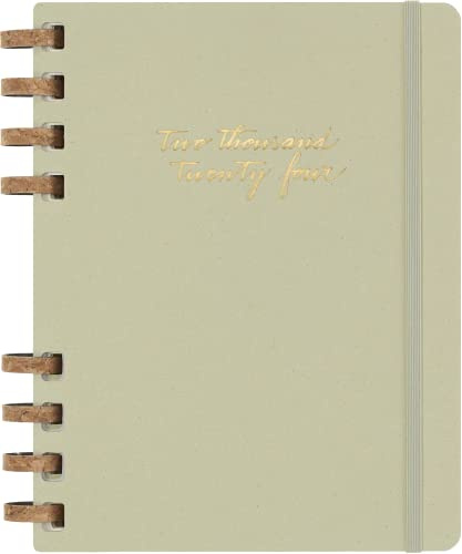 Moleskine Wochen- und Monatsplaner , 12 Monate 2024, Agenda 2024, XL 20,4x25,2, Hardcover mit Gummizugverschluss, Farbe Crush Kiwi