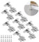 8 Pack Cabinet Hinges With Screws - Inset Mute Hydraulic Soft Close Hinges for Kitchen Cupboard, Wardrobe Door, Cabinet Doors, Bedroom Furniture, Wood Box (Inset)