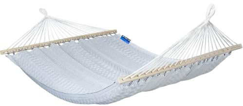 Potenza Outdoor Medelin Stabhängematte Hängematte 215 x 140 cm, Belastbarkeit bis 160 kg I Boho Doppelhängematte XXL