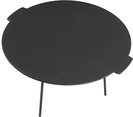 OQHAIR Plancha de Barbacoa Redonda de Hierro Fundido Duradero sin Humo para Acampar al Aire Libre en Interiores y Fiestas de Barbacoa