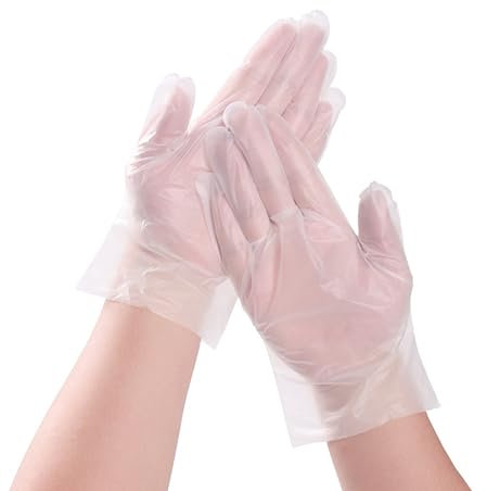 AMYXIYUAN Gants jetables en vinyle sans poudre pour la préparation des aliments de cuisine - Gants transparents durables en vinyle multi-usages pour laboratoires et cuisine sanitaire