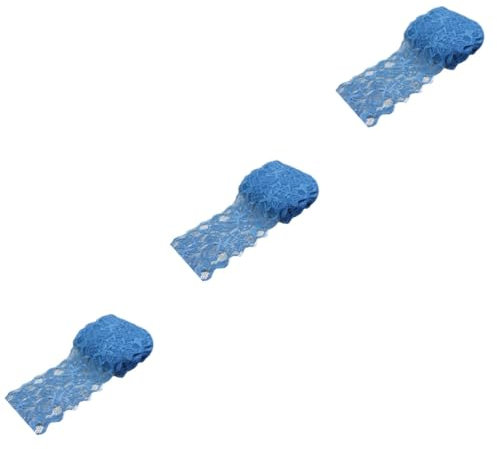 LALAFINA 3 Rollen Dehnbares Band Spitzenband Für Hochzeit Kleidungsstoff Selber Machen Breites Spitzenband Spitzenmaterial Für Diy-kleidung Spitzenband Für Bekleidung Schärpe Braut