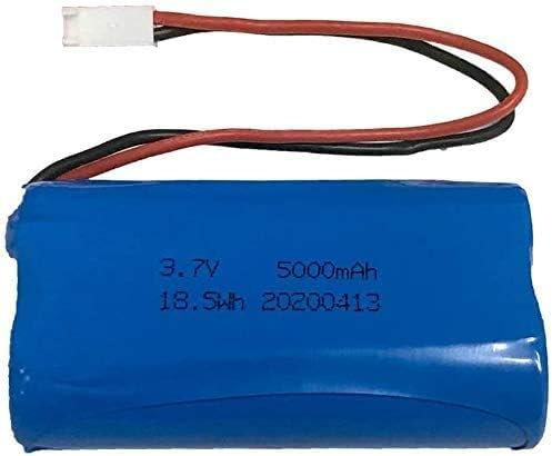 Batería De Repuesto De Iones De Litio 18650 18 5Wh De 3.7 V. 5000 MAh. 2 Celdas. con Conector MTA-100 De 2 Pines