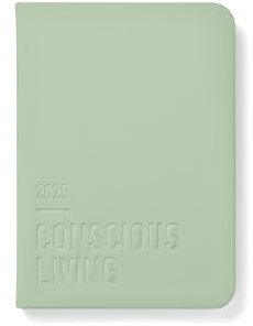 Letts of London Conscious A6 Tagesansicht mit Terminen 2025 - Salbei
