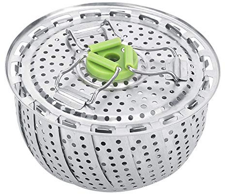 Cesta Vaporera de Verduras de Acero Inoxidable, Cestas Vaporeras Plegables, Vaporizadores Expandibles Plegables para Adaptarse a Ollas de Varios Tamaños