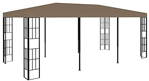 Homgoday Casa Mobilia Gazebo 6x3 m Grigio Talpa, Gazebo da Giardino, Gazebo Ombrellone da Giardino Spiaggia Pesca Esterno Antivento per Arredo Giardino Terrazzo Ambienti